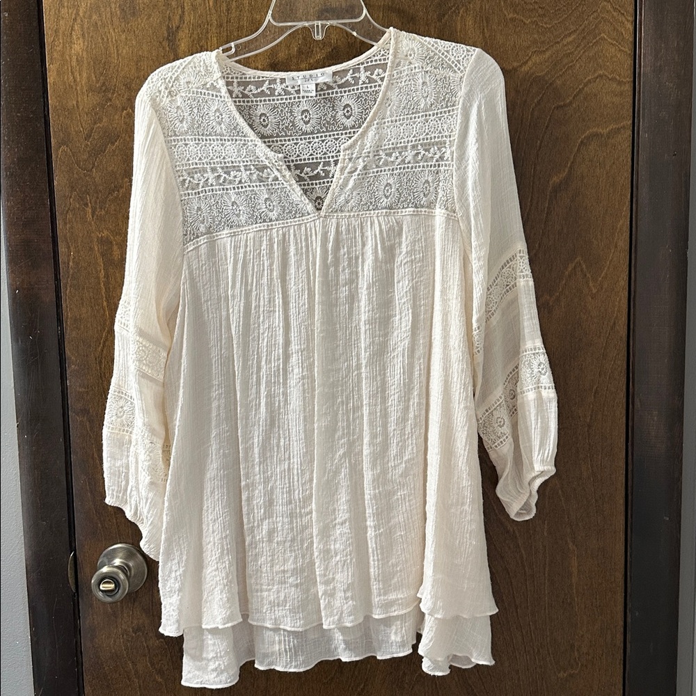 Studio Cream Lace Blouse